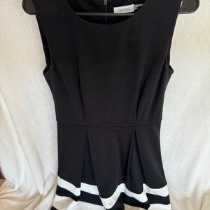 CALVIN KLEIN, Sleeveless, Knee Length Dress, 6